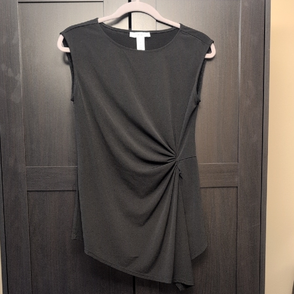 White House Black Market Sleeveless Asymmetrical Blouse